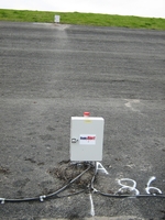 two sensors in the profile of the seawall at sea-side